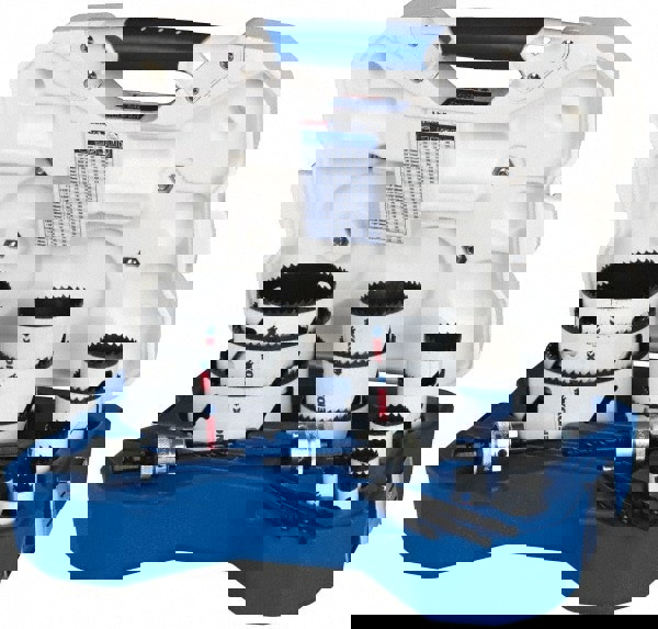 Electrician's Hole Saw Kit: 17 Pc, 3/4 to 4-3/4